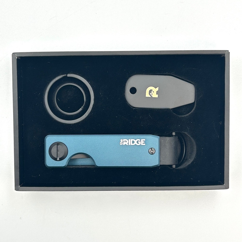 The Ridge KeyCase Aluminum Alpine Navy Blue R153 Key Organizer EDC‎ Gift New
